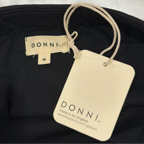 NWT Donni Satiny Tube Top Medium Black Satin Revolve Chic - Picture 6 of 11